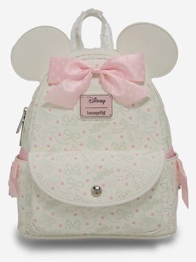 New Loungefly Disney Minnie Mouse Bows & Ribbons Mini Backpack